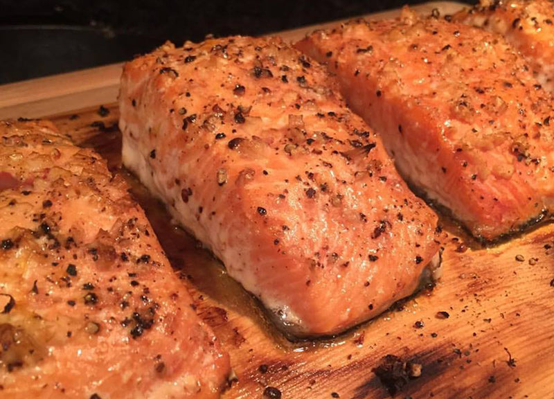Pan Roasted Salmon with Fresh Thyme, Garlic and Olive Oil